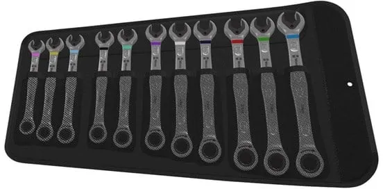 Wera Joker Gaffelnøgle og ringskralde sæt, 11 dele